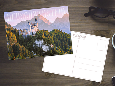 Neuschwanstein adobe xd adobexd design dribbble postcard weekly warm up weeklywarmup