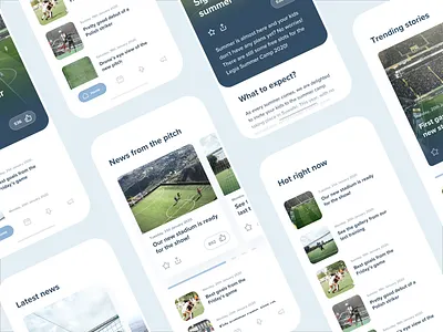 News Cards - New Blog Post app article articles card cards design football interaction mobile news news app newsfeed reading sketch soccer sports ui user experience user interface ux