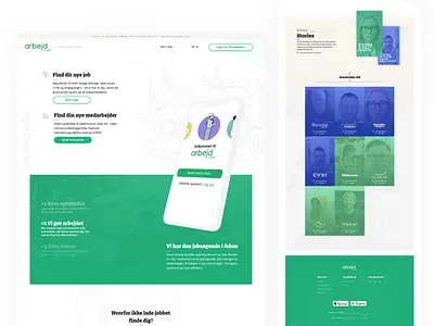 Arbejd dot com green iphone job board startup stories webdesign