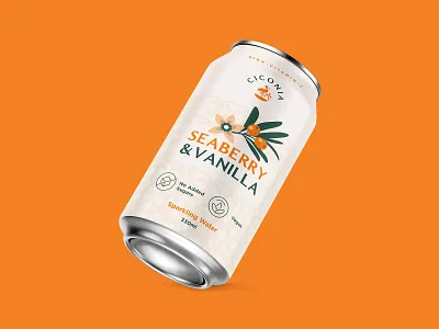 CiconiaPackaging Design branding branding design drink health sallow thorn seaberry soda can stork vitamin c