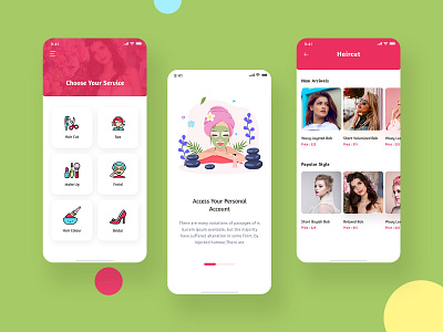 Spa & Beauty Application 2020 ui adobe xd application design appointment booking beauty branding haircut illustration makeup minimal minimalist mobile ui salon app services spa trending typography uiux vector visual art