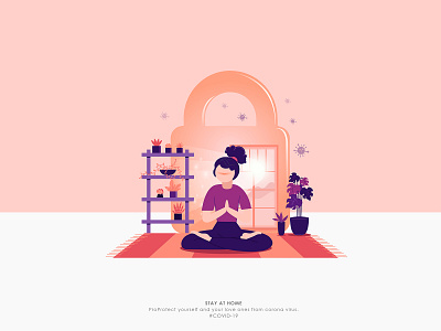 YOGA animation art design flat illustration illustrator minimal vector