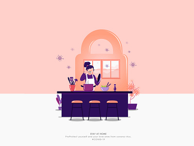 COOKING animation art design flat illustration illustrator minimal type vector