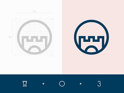 des Châteaux immobilier - Isotype branding castle chateau construction design geometry grid icon identity isotype logo mark process project real estate realestate realty sign sketch vector