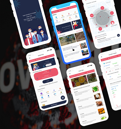 Covid-19 adobe xd app appdesign corona coronavirus covid19 covid19outbreak dailyui design donation government heathtips mobile news onboarding screen tablet temperature userexperiencedesign ux