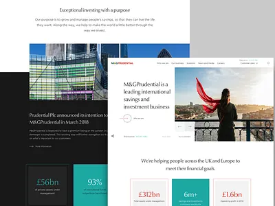 M&G design digital insurance responsive ui ux website