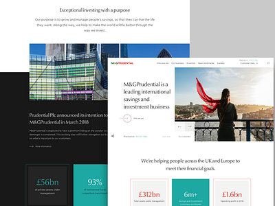 M&G design digital insurance responsive ui ux website