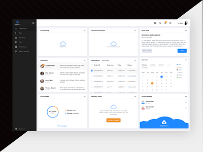 EasyRent CRM dashboard design graphic design logo ui ui design ux ux design web design