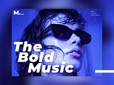 The Bold Music branding design flat illustration typography web