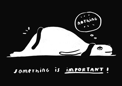 nothing dog illustration illustrator lazy relax