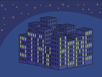 Stay Home building design icon illu illustration message night please stay safe stayhome ui ux webdesign