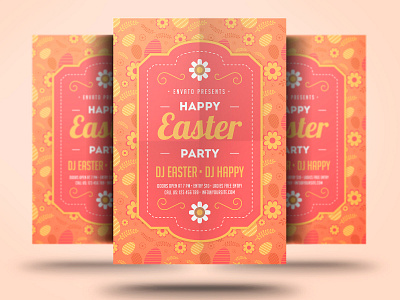 Happy Easter Flyer advert celebration design easter easter egg hunt easter holiday egg event flyer happy happy easter flyer happy flyer holiday flyer party poster psd spring spring event spring flyer