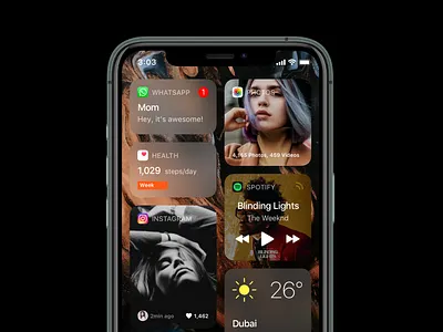 iOS 14 Home Screen apple apple design concept conceptual design ios14 iphone