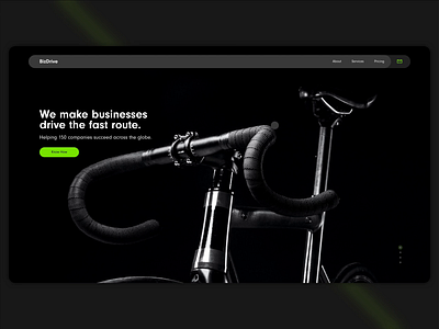 Concept Menu UI for Website adobexd black black ui business website cursor green green button menu design menubar ui uidesign web design