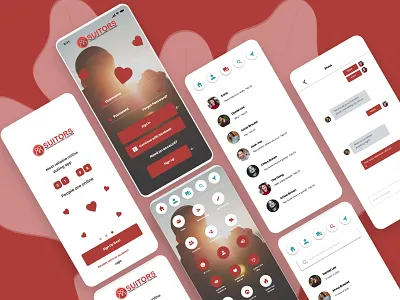 Suitors Dating App adobexd design flutter flutter development uidesign