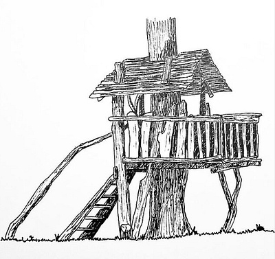 Sketch 13 architecture drawing hand drawn handdrawn illustration inkpen nature art picture sketch tree treehouse