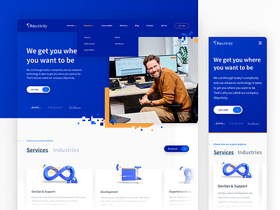 Objectivity - Company Website company design mobile sketch ui ux webdesign website