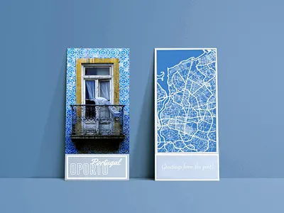 Oporto Postcard challenge dailyui design icon illustration portugal postcard poster ui ux webdesign weeklywarmup