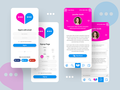 Dating App app design flat minimal ui ux web