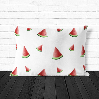 Watermelon Digital Paint Pattern Mockup Design design digital digital art digital illustration digital painting digitalart illustration pillow pillow design pillow mockup pillow pattern vector watermelon watermelon design watermlon artwork