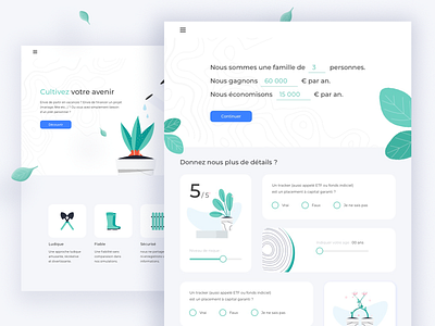 Smart Investment Calculator Website banking calculator design identity illustration interface landing page loans plants ui user interface ux vector website design