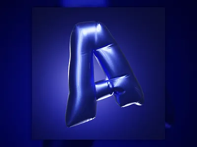 36 Days of Type - A 36 36daysoftype 36dot a 3d blender cloth cycles dynamics render type typography