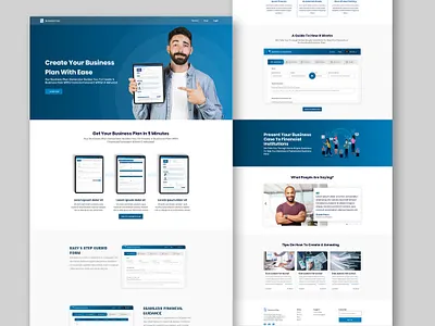 Business Plan Landing Page branding business plan design clean custom web design design landing page typography ui ux vector web website