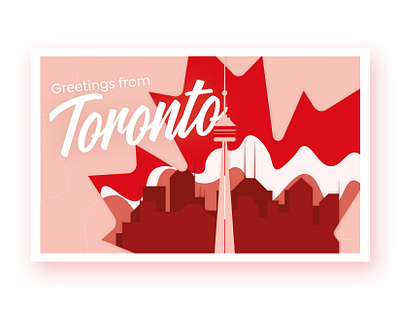 Toronto Postcard branding canada challenge design dribbbleweeklywarmup illustration ontario postcard postcard design postcardproject postcards rebound toronto weekly weekly warm up