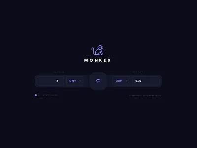 MONKEX - Currency exchange site branding css design html landing landing page ui ux