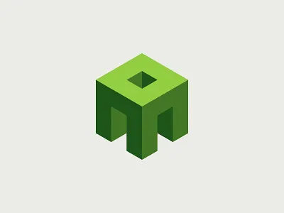 N - Cube block brick build gaming minecraft n pixel