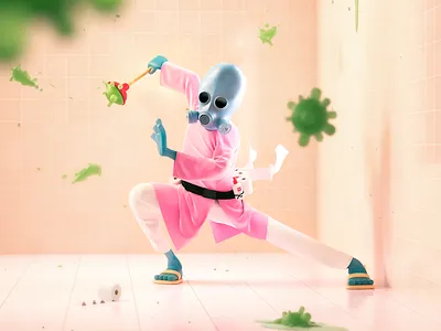 🙏stay safe🙏 c4d character characterdesign corona coronavirus design octane octanerender