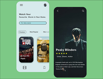 simple movie app adobe xd app app design design figma ui ui design uidesign uiux ux web design webdesign