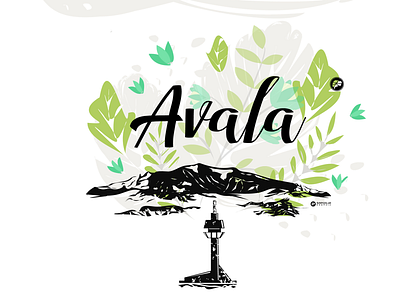 Avala Mountain Belgrade branding design illustrations flat illustration vector illustrations