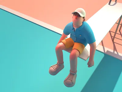 Contemplation 3d 3d illustration animation branding c4d clean design illustration illustrator typography vector