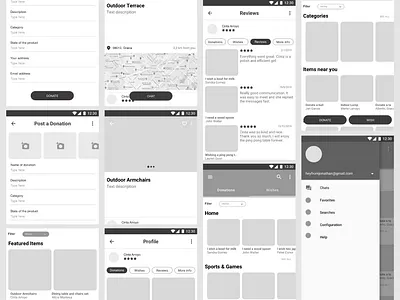 Wireframes Android App
