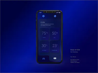 Daily Ui Challenge #034 - Car Interface app appdesign autonomy car dailyui dailyui034 dailyuichallenge design gradient interface interfacedesign ui uidesign xd