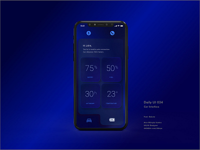 Daily Ui Challenge #034 - Car Interface app appdesign autonomy car dailyui dailyui034 dailyuichallenge design gradient interface interfacedesign ui uidesign xd