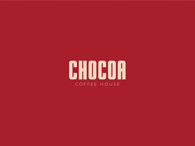 Chocoa Coffee House Logo Concept brand branding branding design coffee illustrator logo logodesign logotype red