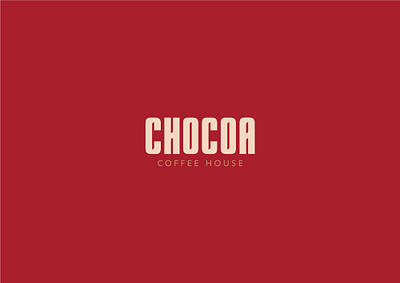 Chocoa Coffee House Logo Concept brand branding branding design coffee illustrator logo logodesign logotype red