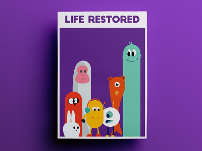 Life Restored - 30 Minute Design Challenge art character design character illustration concept art corona virus illustration covid 19 design challenge flat design flat illustration illustration minimal monsters inc poster art