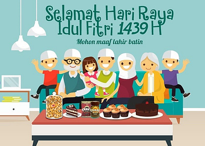 Eid Mubaraq, a compliment greeting of Ceres chocolate. chocolate illustration seasons greetings