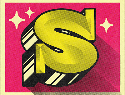 Letter S for "STYLE" - 36 Days of Type 3 dimensional type 3d type best vector goodtype halftone hand lettering hand made font illustrated typography illustration illustrative type letterer letters pop art pop artist pop culture style type typism typographicart typography