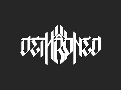 Dethroned Band Logo art direction band logo band merch branding design gothic lettering logo metal logo typography vector