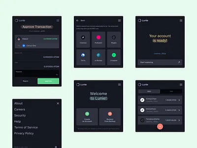 Lunie — Browser Extension WIP app brand clean colorful design flat layout typography ui ux