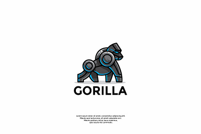 robotic gorilla logo design animal animals branding character cyborg design gorilla graphic graphic design icon illustration illustrator logo logo design logotype mecha minimal robot robotics vector
