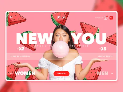 Fresh Shopping banner clothes design dribbble fashion shop shopping ui ux design web