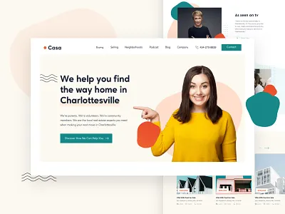Casa - Real Estate Finder home homepage landing page real estate search home sketch ui deisgn web design