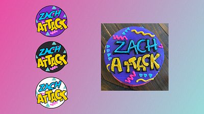 Zach Attack: A Cake Design branding cake design logo