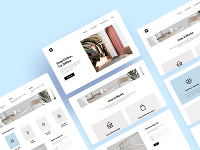 Fitting Room Website design house landing landing design minimalist room store uidesign userinterface uxdesign visual design visual identity web design website