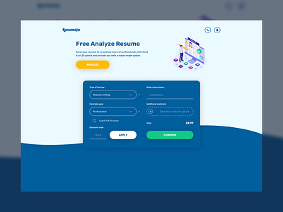 Resumojo concept design dsgn interface resumojo ui ux web